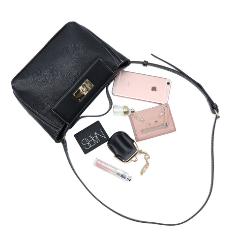 2WAYターンロックミニショルダーハンドバッグ 12-1174